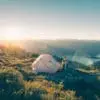Man in a tent