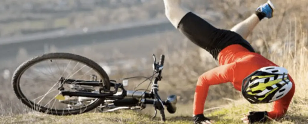 Person falling off a bike