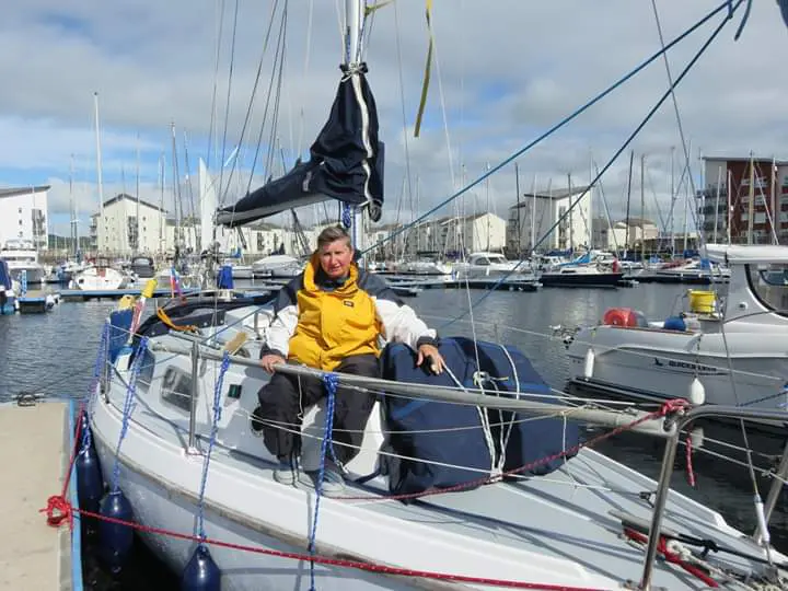 Ann on her yacht