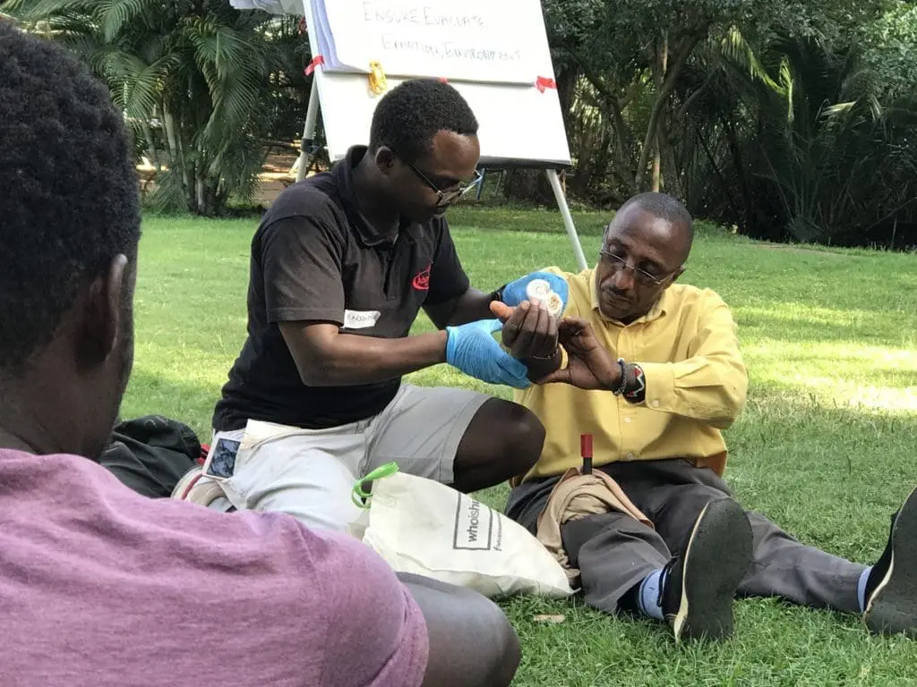 Bandaging injuries in Kenya