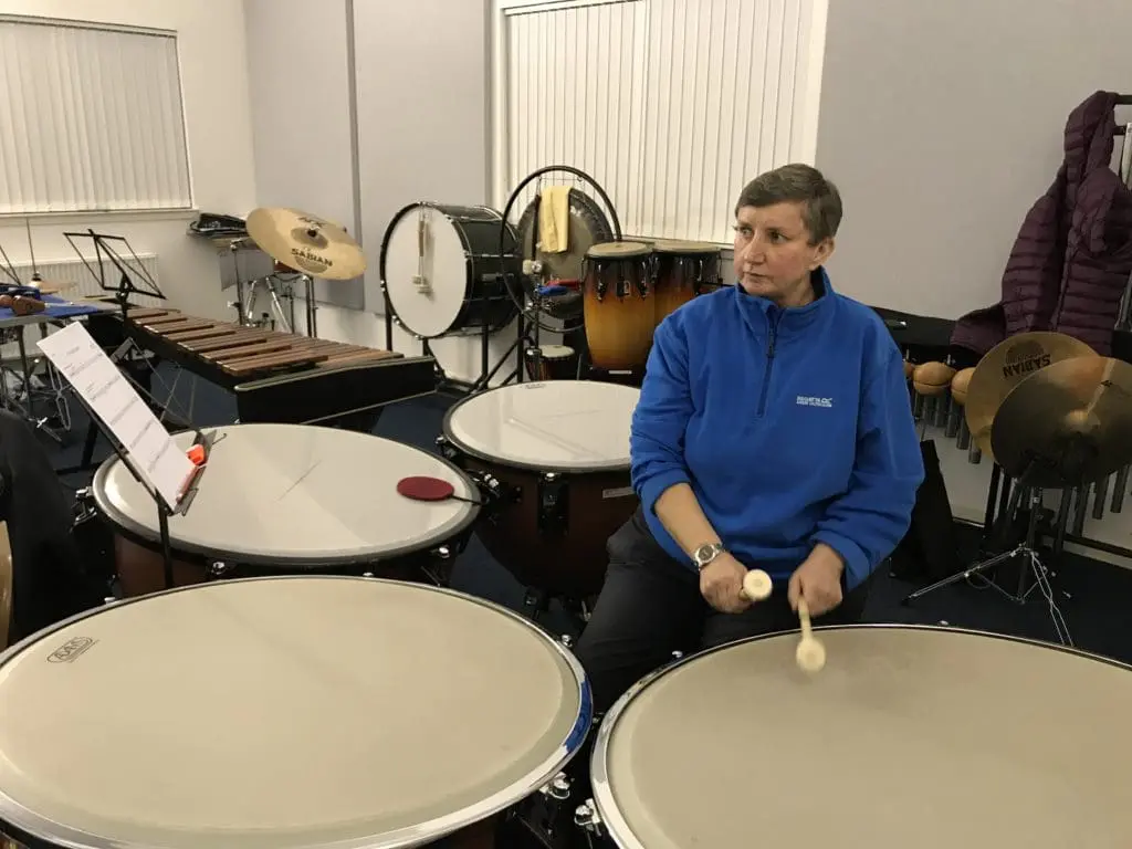Ann on her drums