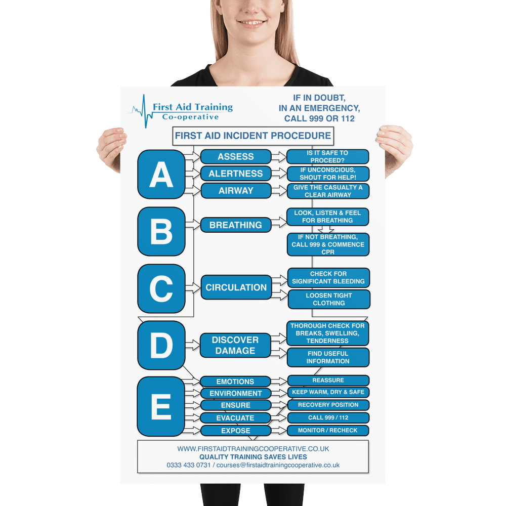 First Aid Training Flowchart poster