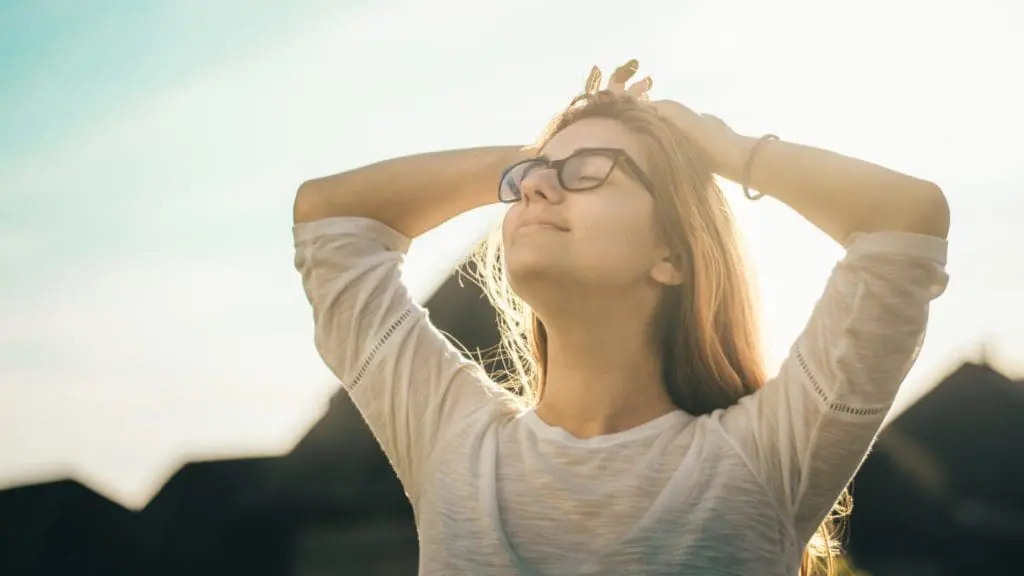 Woman enjoying the sunshine