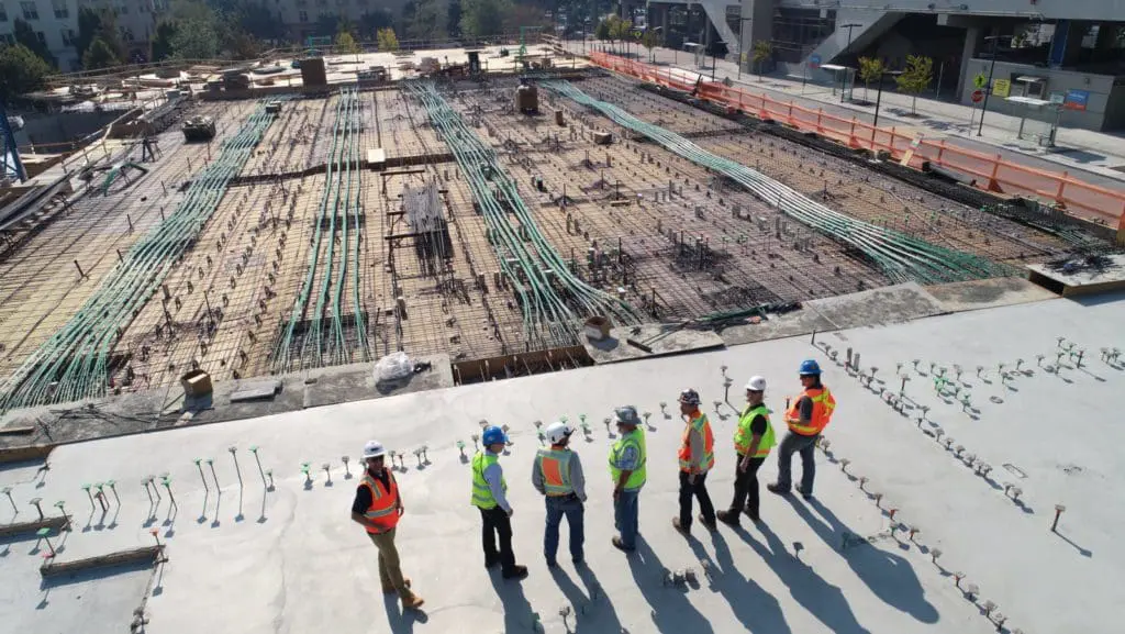 workers on a construction site