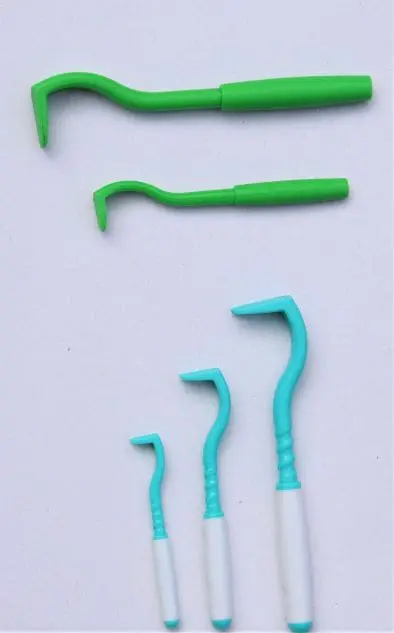 A selection of different sized tick twister tools