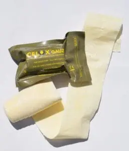 an open haemostatic bandage