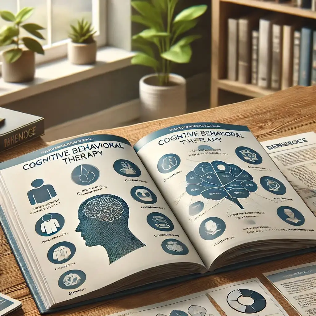 A Cognitive Behavioural Therapy book open