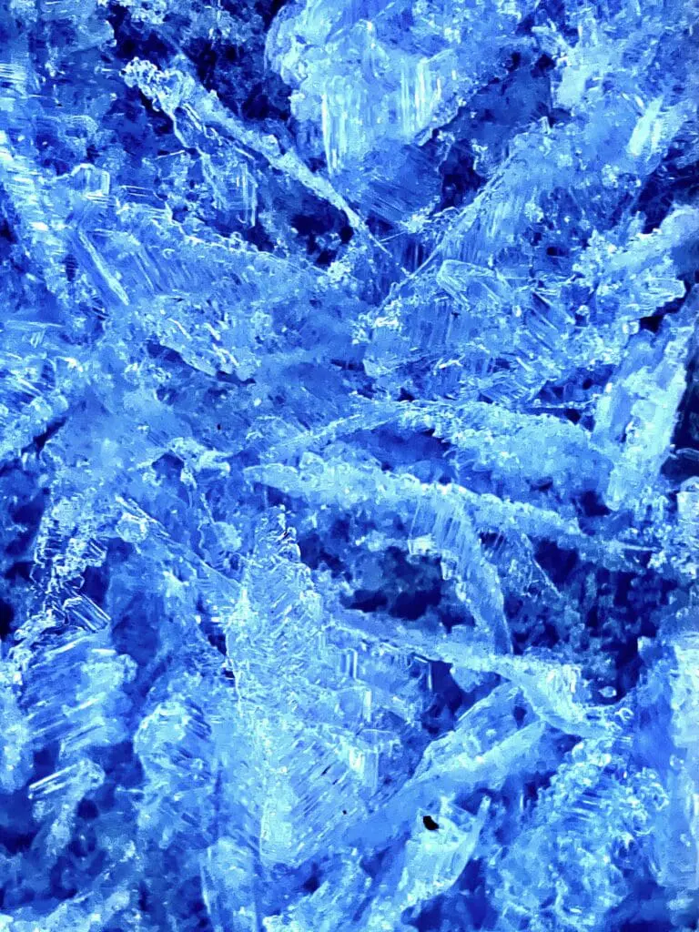 Close up of Snow showing crystals