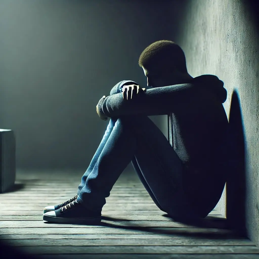 A man sitting alone on the floor - mental health - signs of Borderline Personality Disorder