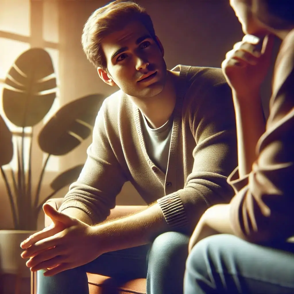 A man talking about mental health - F.I.R.S.T. incident procedure