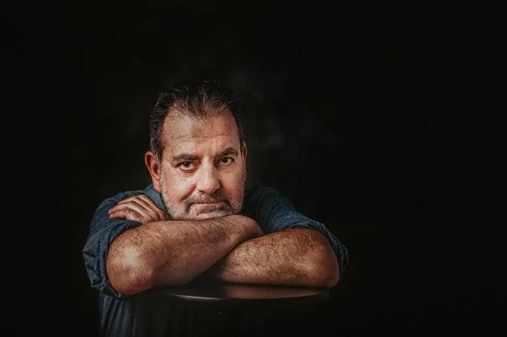 A sad looking man