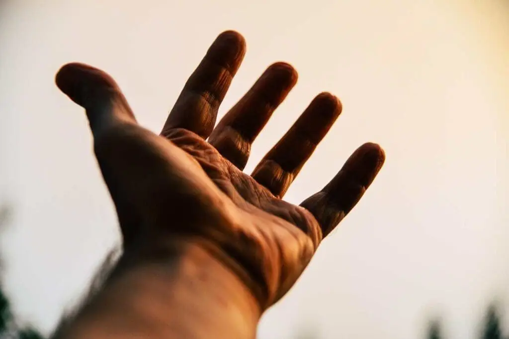 A helping hand reaching out in support of mental health