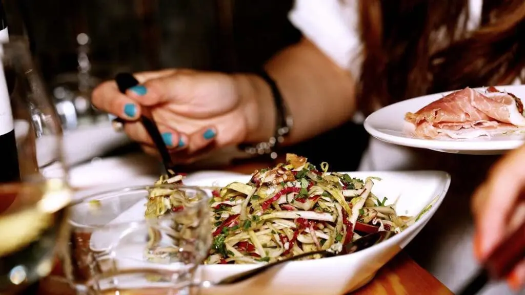 A plate of salad, food