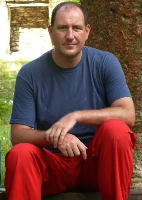 Cory Jones sitting outdoors