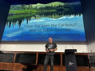 Coy Jones presenting his micro lecture at the RGS