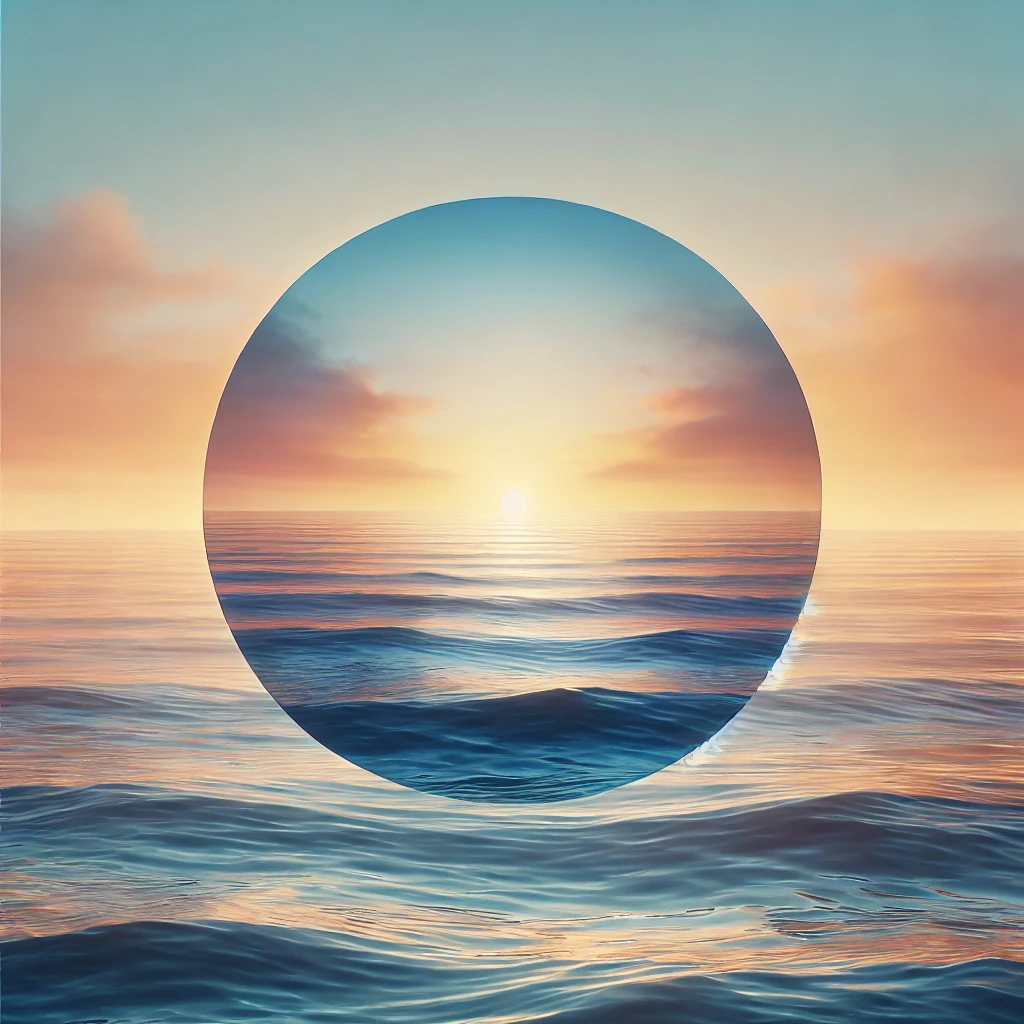 What is mental health? A calm ocean view at sunset, representing mental clarity and balance